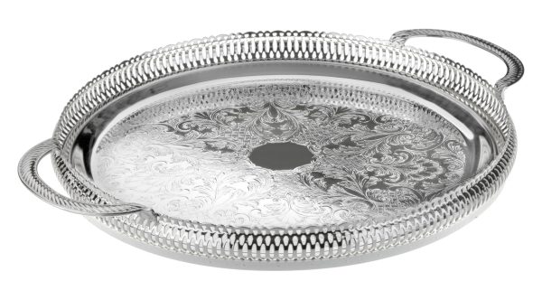 36cm Round GalleryTray-Handles